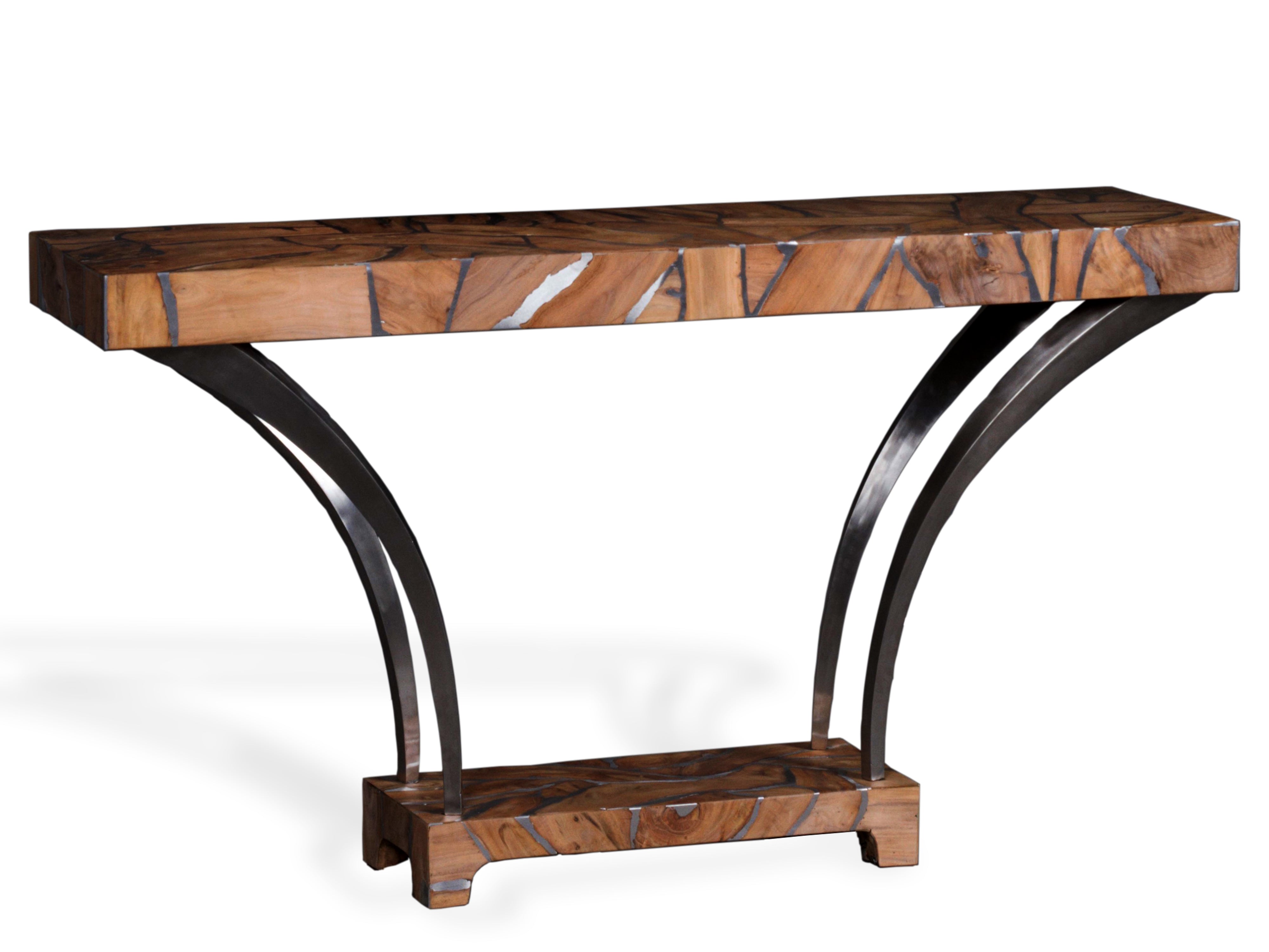 Pewter-Driftwood Delta Console Table